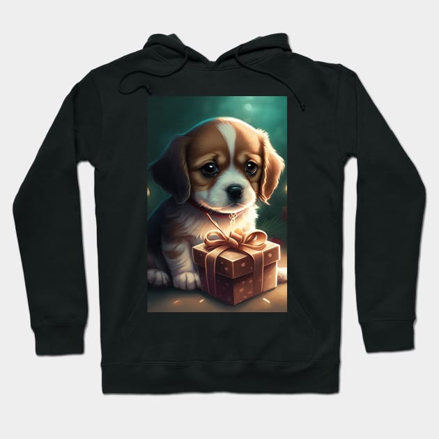 Puppys First Christmas Hoodie by JigglePeek